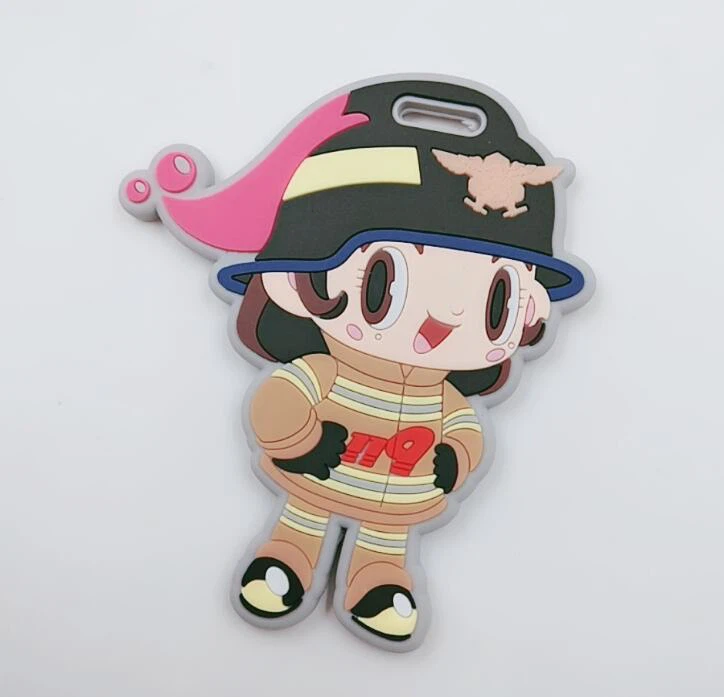 Embossed Logo Soft Pvc Travel Bag Tag Luggage Tags