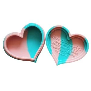 รูปหัวใจที่ดีที่สุด Weed Wax มินิคอนเทนเนอร์ Pretty Silicone Dab Jar
