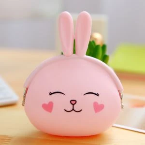 กระเป๋าสตางค์แฟชั่นใหม่น่ารักกระต่ายน้อยซิลิโคนกระเป๋าใส่เหรียญขนาดเล็ก