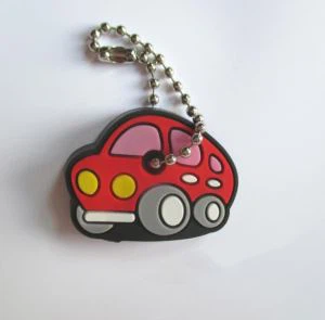 3D สองด้าน OEM Mini Soft Pvc Keycovers พร้อมพวงกุญแจ
