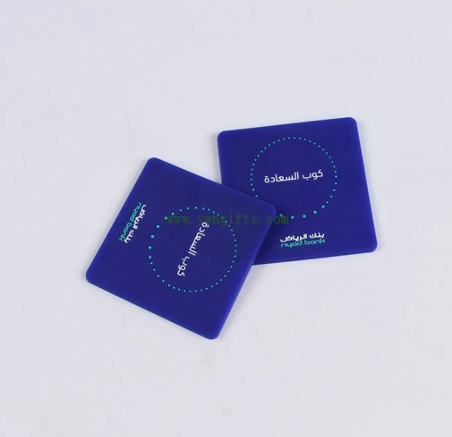 Square Eco-friendly 2d 3d Rubber PVC Coffee Tea Cup Mats Drink Coaster